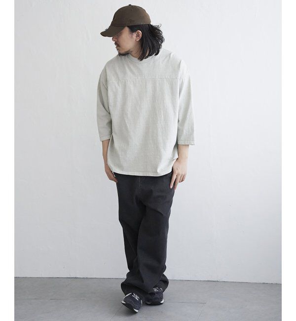 VENCE share style「【Goodwear】製品染め7分袖SUPER BIGフットボールTシャツ」|Tシャツ・カットソー|
