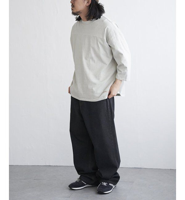 VENCE share style「【Goodwear】製品染め7分袖SUPER BIGフットボールTシャツ」|Tシャツ・カットソー|