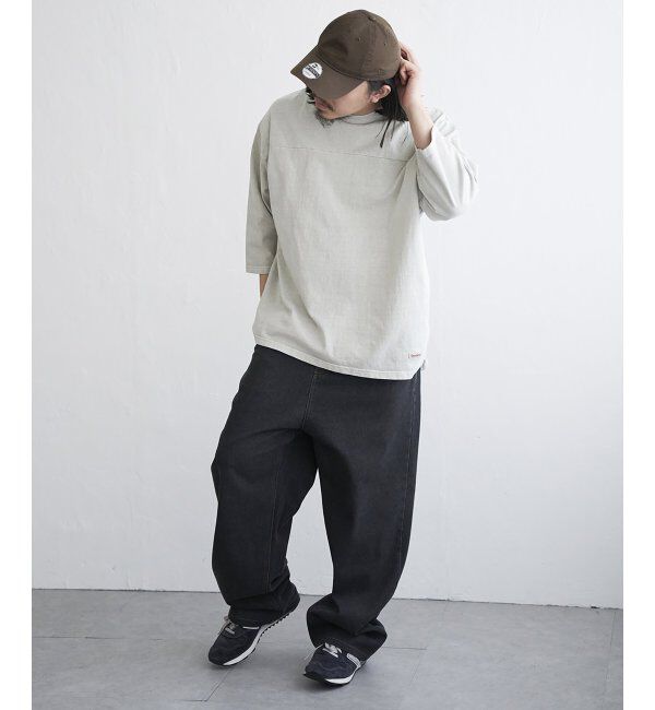 VENCE share style「【Goodwear】製品染め7分袖SUPER BIGフットボールTシャツ」|Tシャツ・カットソー|