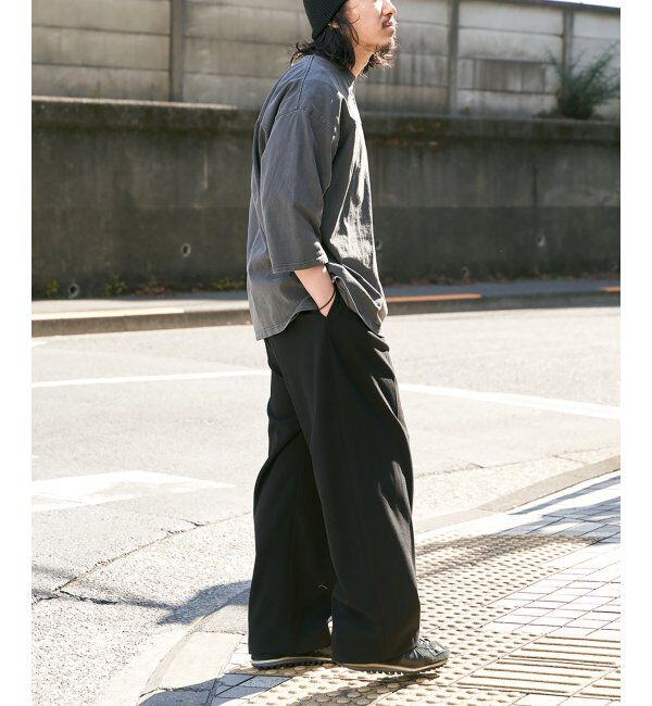 VENCE share style「【Goodwear】製品染め7分袖SUPER BIGフットボールTシャツ」|Tシャツ・カットソー|