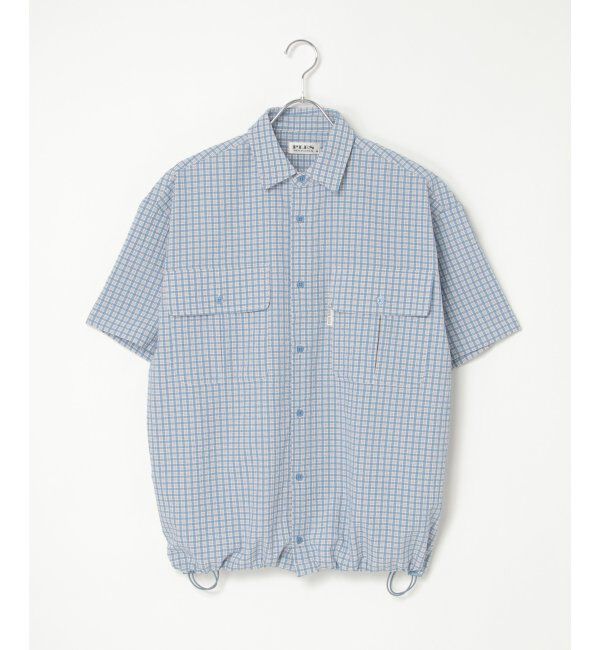 VENCE share style「PLESシアサッカーチェックSSシャツ」|シャツ・ブラウス|