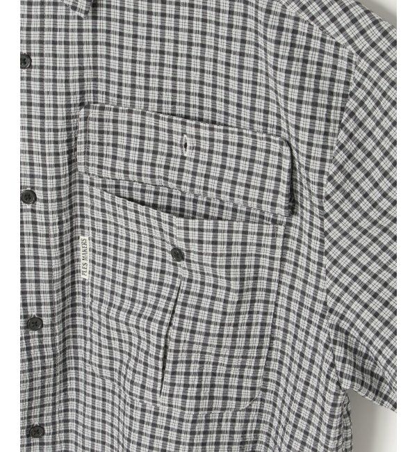 VENCE share style「PLESシアサッカーチェックSSシャツ」|シャツ・ブラウス|