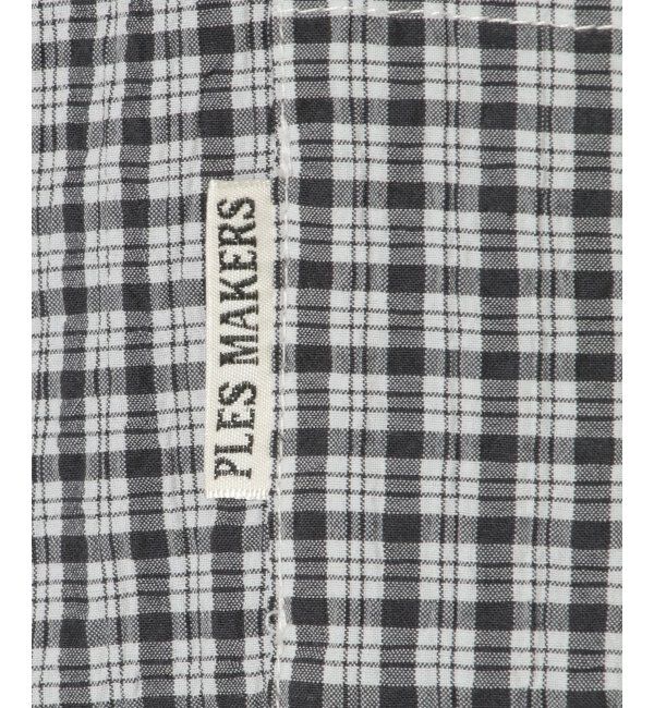 VENCE share style「PLESシアサッカーチェックSSシャツ」|シャツ・ブラウス|