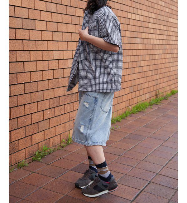 VENCE share style「PLESシアサッカーチェックSSシャツ」|シャツ・ブラウス|