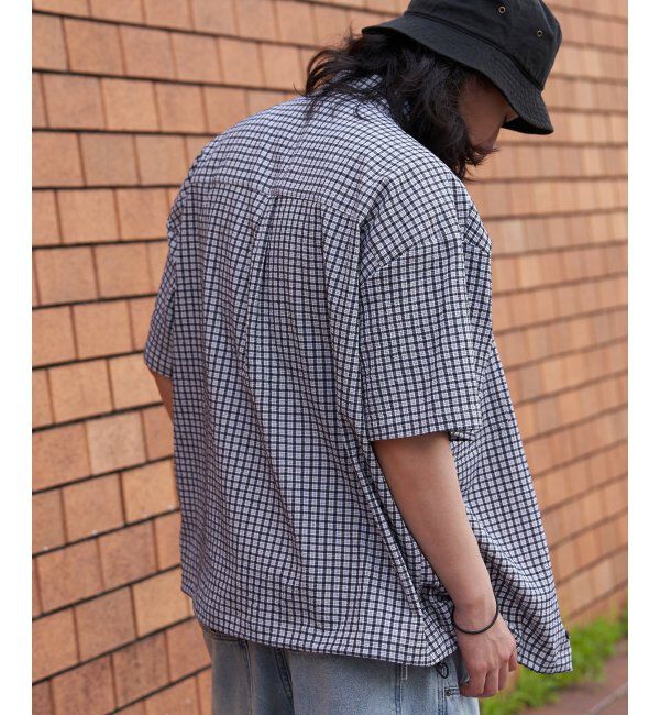 VENCE share style「PLESシアサッカーチェックSSシャツ」|シャツ・ブラウス|