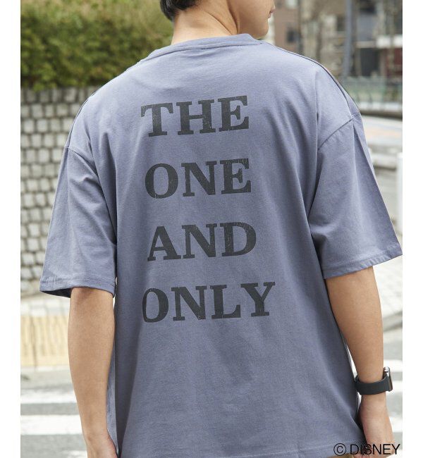 VENCE share style「Mickey Mouse ミッキーマウス USED風フェイスプリントTシャツ」|Tシャツ・カットソー|