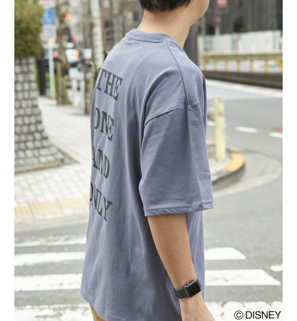VENCE share style「Mickey Mouse ミッキーマウス USED風フェイスプリントTシャツ」|Tシャツ・カットソー|