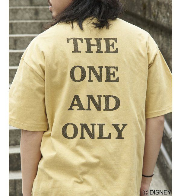 VENCE share style「Mickey Mouse ミッキーマウス USED風フェイスプリントTシャツ」|Tシャツ・カットソー|