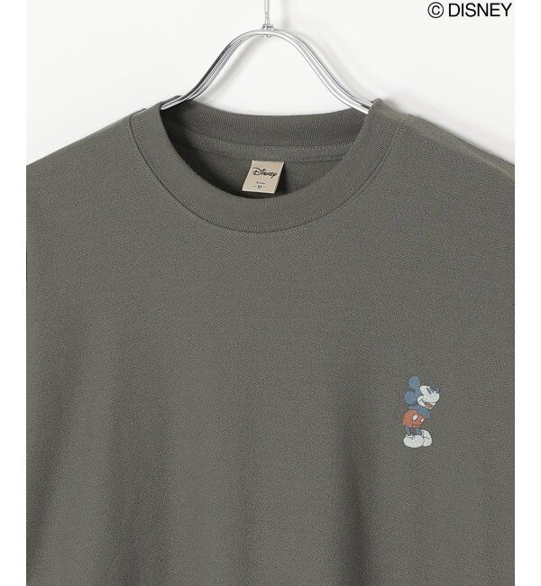 VENCE share style「梨地 ミッキーマウス＆ミニーマウス プリントTシャツ」|Tシャツ・カットソー|