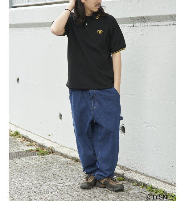 VENCE share style「Mickey Mouse ミッキーマウス 鹿の子リブラインポロシャツ」|その他|