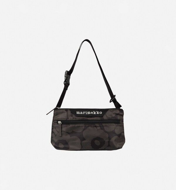 Marimekko「Neat Crossbody Unikko S ショルダーバッグ」|ショルダー・メッセンジャー|ダークグレー&times;グレー