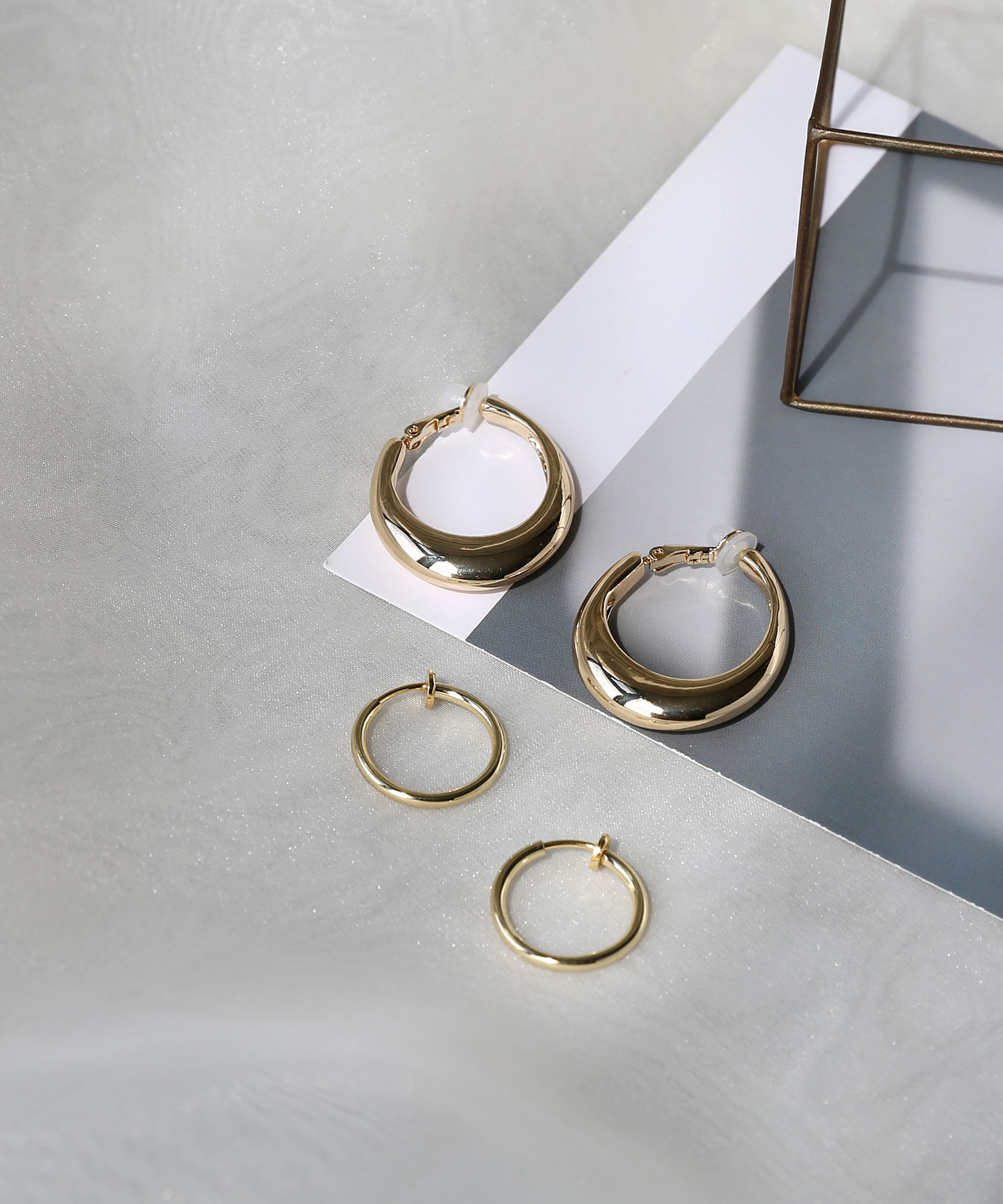 colleca la「ビッグドロップフープセットイヤリング」|イヤリング|ゴールド