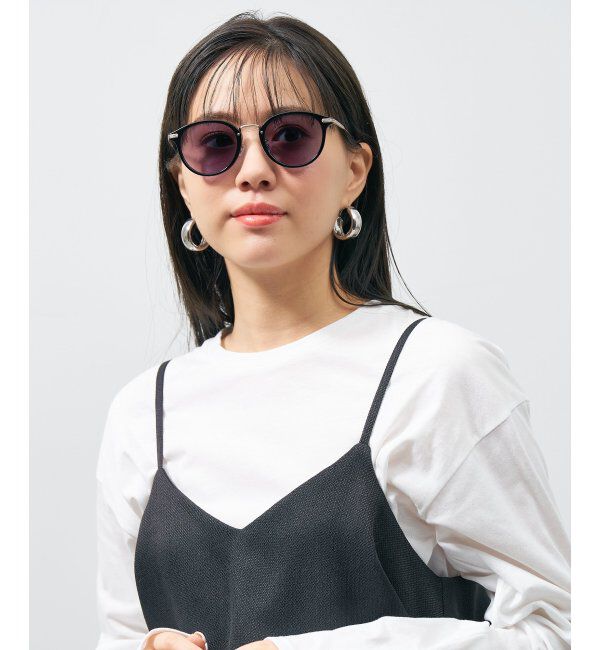  「ボストン型 調光サングラス｜UNITED ARROWS ﾚﾝｽﾞの色が変わる UVカット 紫外線対策 ユナイテッドアローズ」|サングラス|ブラック