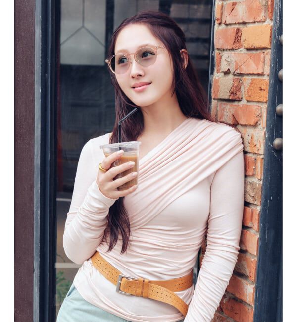  「Zoff｜SHIKANOMA ボストン型 サングラス | 中顔面短縮みえ メタル カラーレンズ 紫外線対策 UVカット」|サングラス|