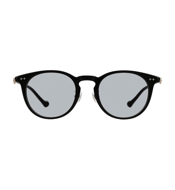  「Zoff｜SHIKANOMA ボストン型 サングラス | 中顔面短縮みえ メタル カラーレンズ 紫外線対策 UVカット」|サングラス|ブラック