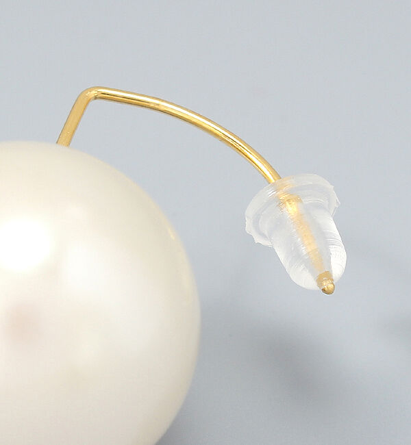 Phoebe「【シリーズ累計販売5000点突破！】ビッグパールフックピアス ホワイト」|ピアス|