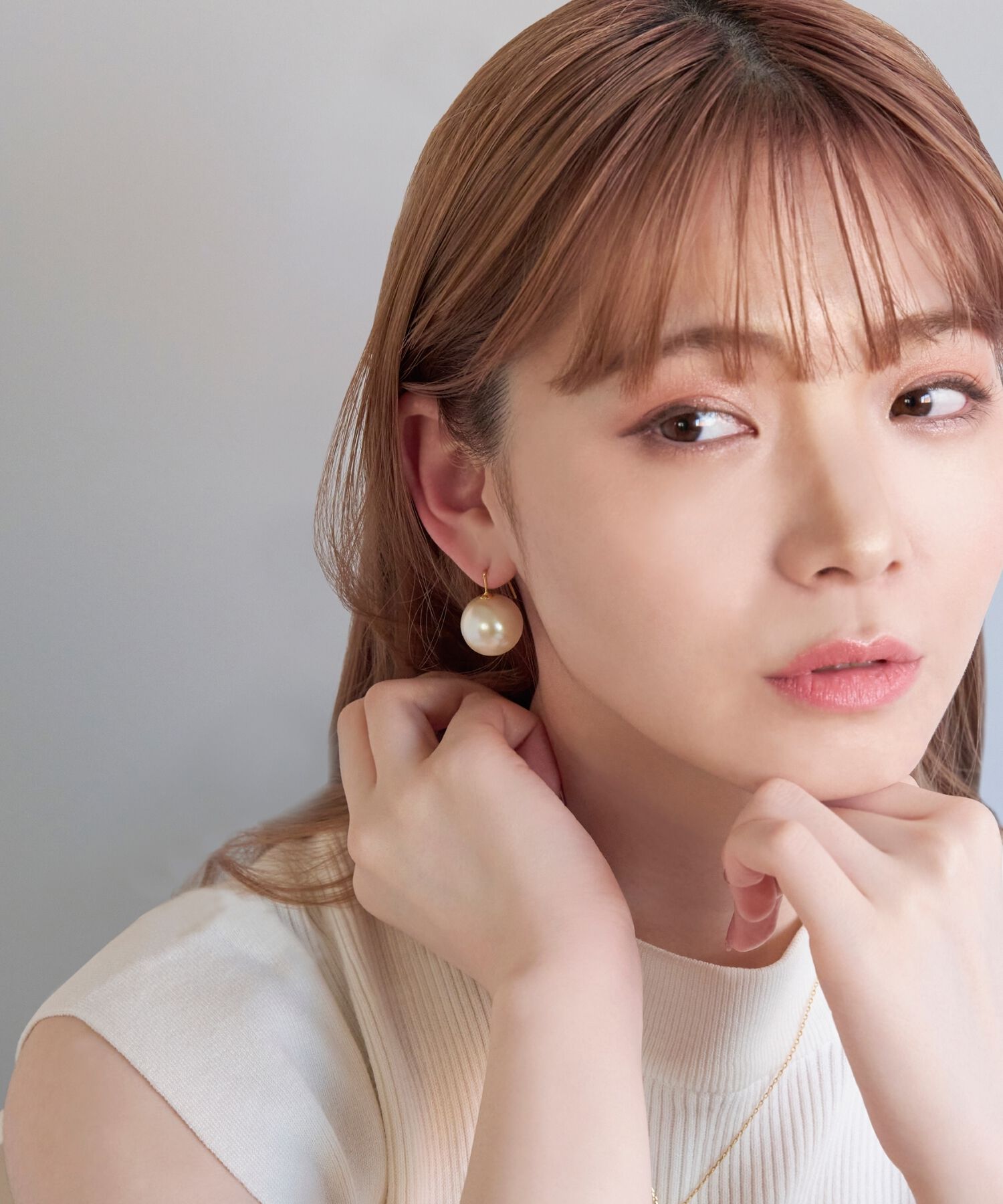 Phoebe「【シリーズ累計販売5000点突破！】ビッグパールフックピアス ホワイト」|ピアス|