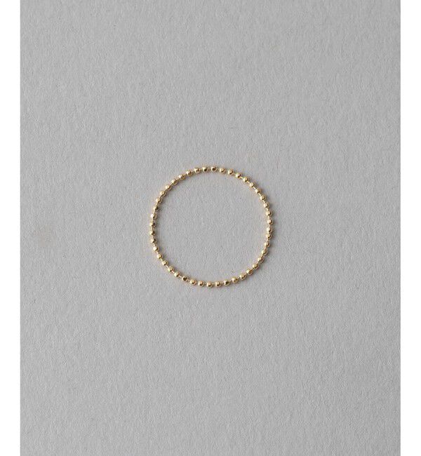 ete「[レイヤード] K10YG ボールチェーン リング」|リング|