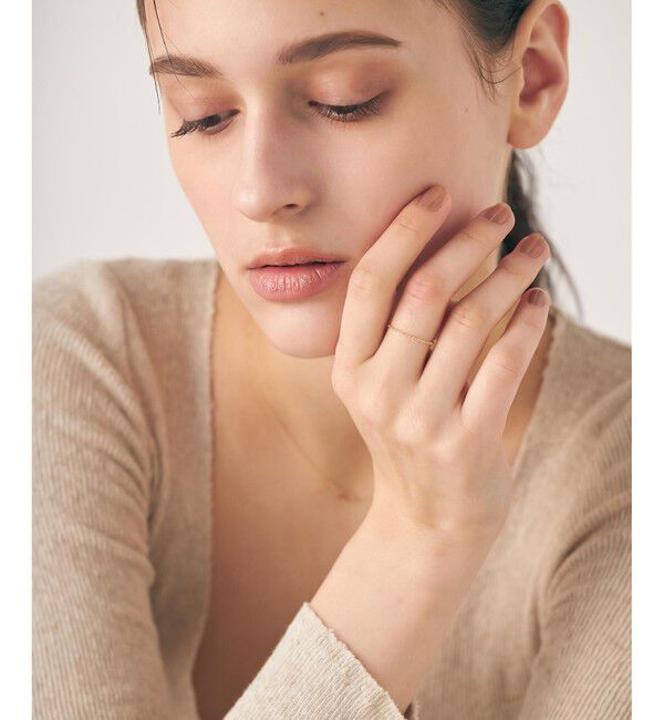 ete「[レイヤード] K10YG ボールチェーン リング」|リング|