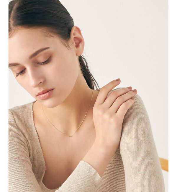 ete「[レイヤード] K10YG ボールチェーン リング」|リング|