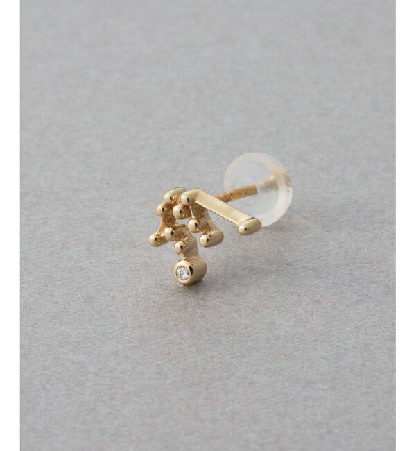 ete「[ゾディアック] K10YG ダイヤモンド ピアス /みずがめ座」|ピアス|