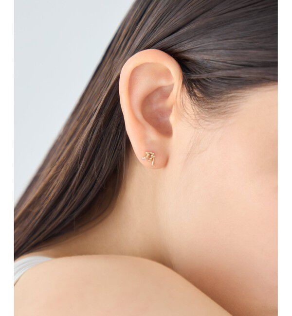 ete「[ゾディアック] K10YG ダイヤモンド ピアス /みずがめ座」|ピアス|