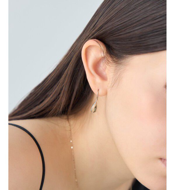 ete「[デュー] K18RBG オリーブクォーツ ピアス」|ピアス|