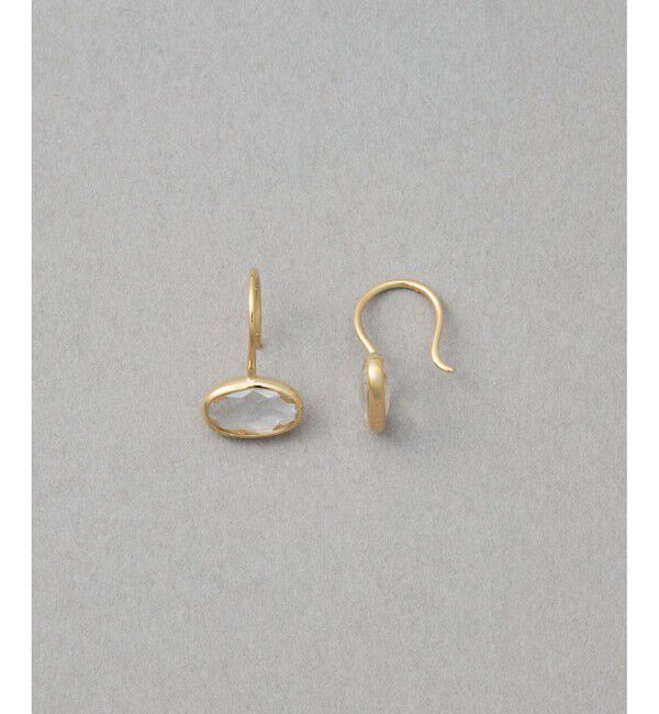 ete「[デュー] K18YG クォーツ ピアス」|ピアス|イエローゴールド