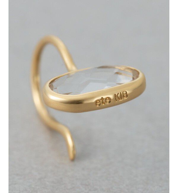 ete「[デュー] K18YG クォーツ ピアス」|ピアス|