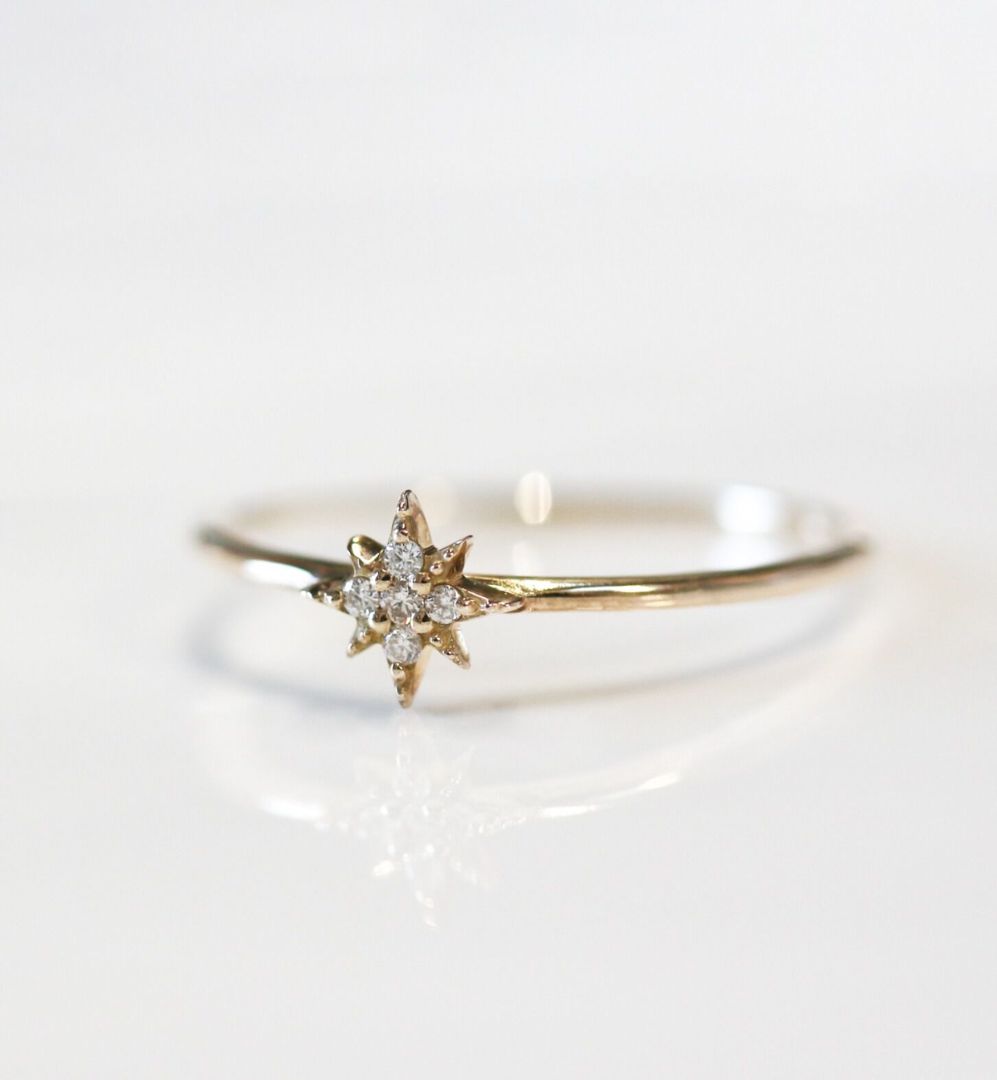  「ダイヤモンド スター リング | K10YG」|リング|