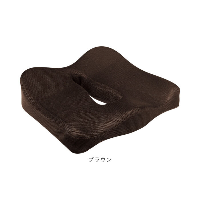 BACKYARD FAMILY「低反発 クッション 通販 エルゴクッション 座布団 運転席 車いす リビング 椅子用 姿勢サポート」|クッション・クッションカバー|