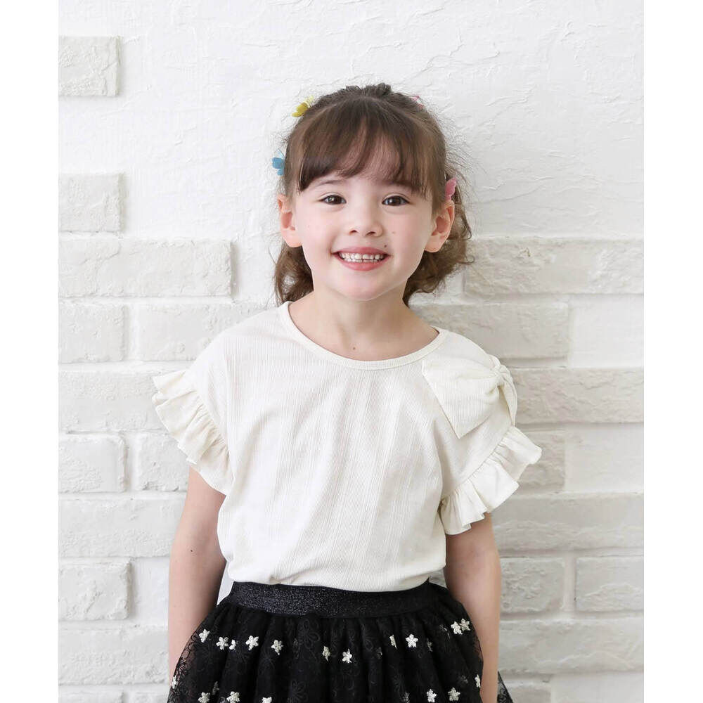 BACKYARD FAMILY「キッズ Tシャツ 半袖 女の子 通販 カットソー 73042401 半袖Tシャツ 夏服 フリル」|その他|イエロー1