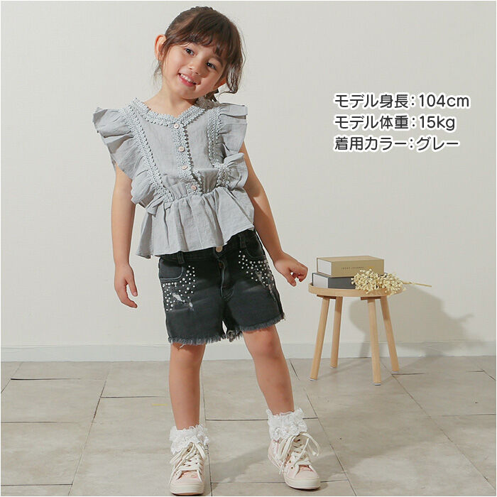 BACKYARD FAMILY「Rora ブラウス 襟なし 通販 ローラ レナ カットソー キッズ 子供 女の子 女子 こども」|その他|