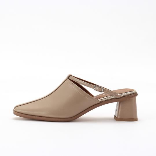 銀座かねまつ「LSFD2609SHPBEG【本革】シアーメッシュミュール」|サンダル|