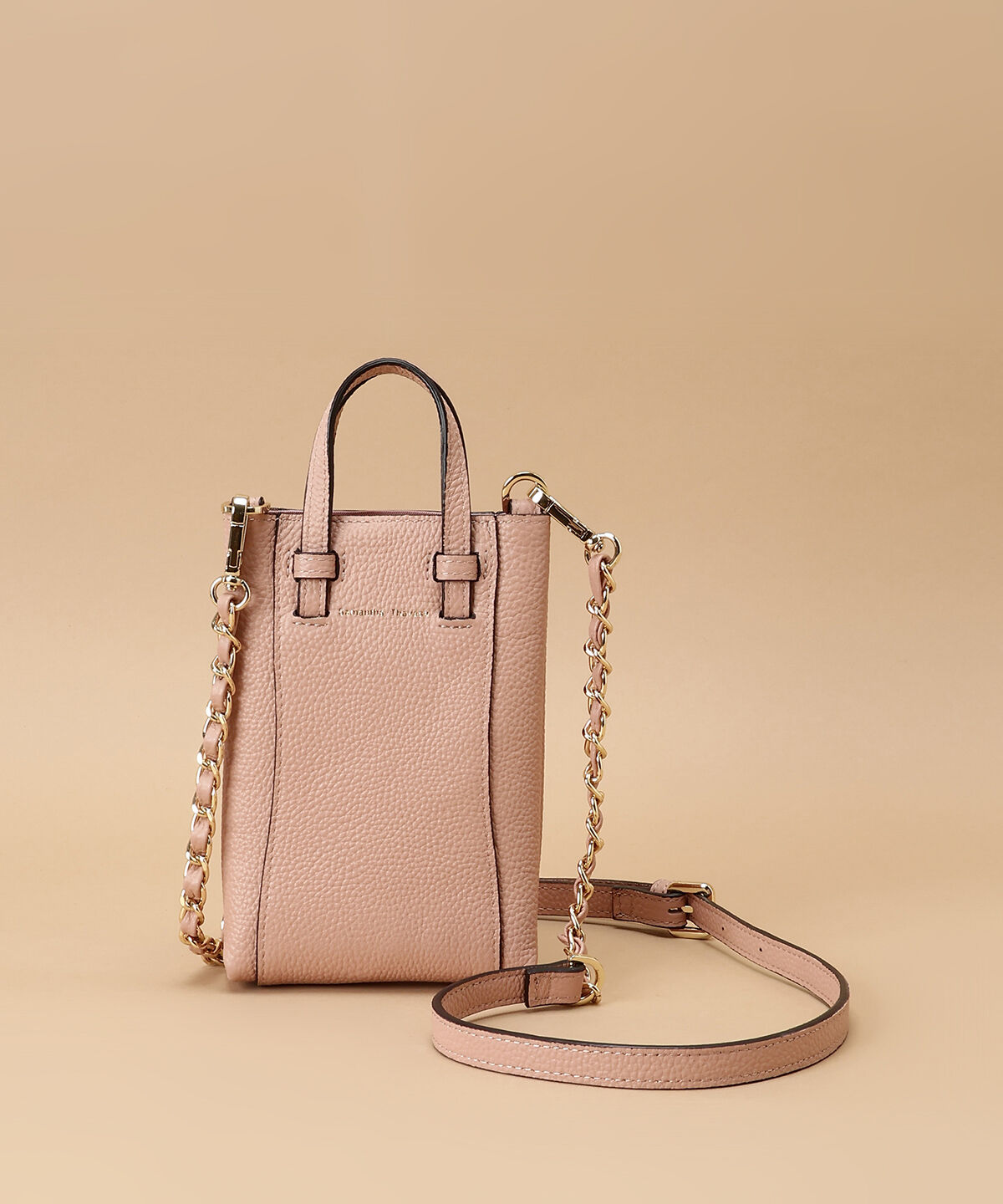 Samantha Thavasa「シンプルスクエア型 レザーミニショルダーバッグ」|ショルダー・メッセンジャー|ﾋﾟﾝｸﾍﾞｰｼﾞｭ