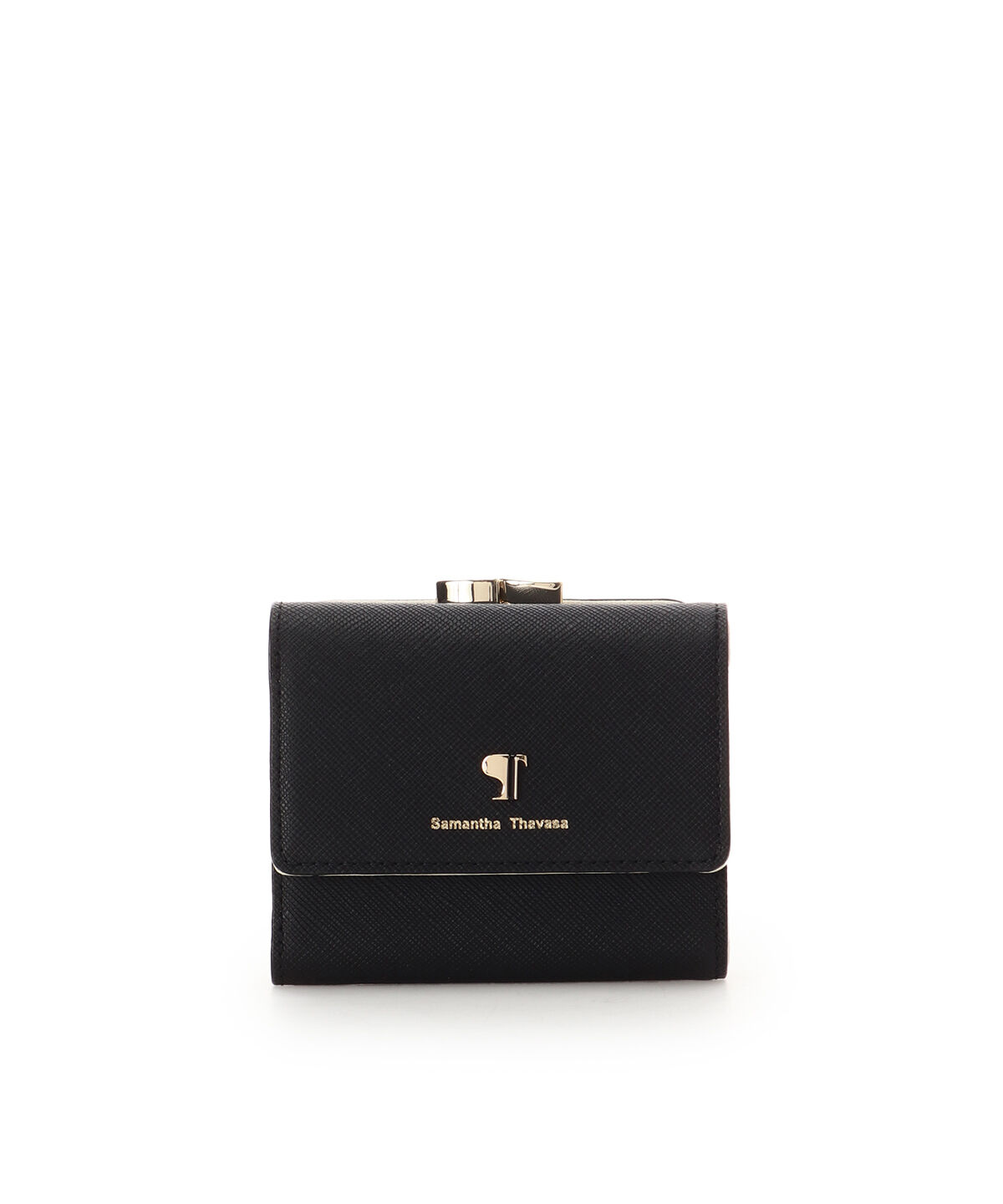Samantha Thavasa「[Newカラー]Pomme d'espoir ポムディスポワール バイカラー三つ折り口金財布」|財布|ブラック