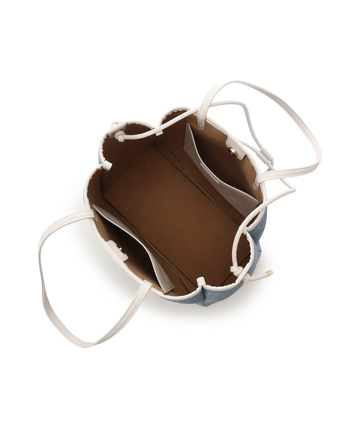 Samantha Thavasa「デニム調キャンバスデザイン 合皮トートバッグ 大サイズ」|トートバッグ|