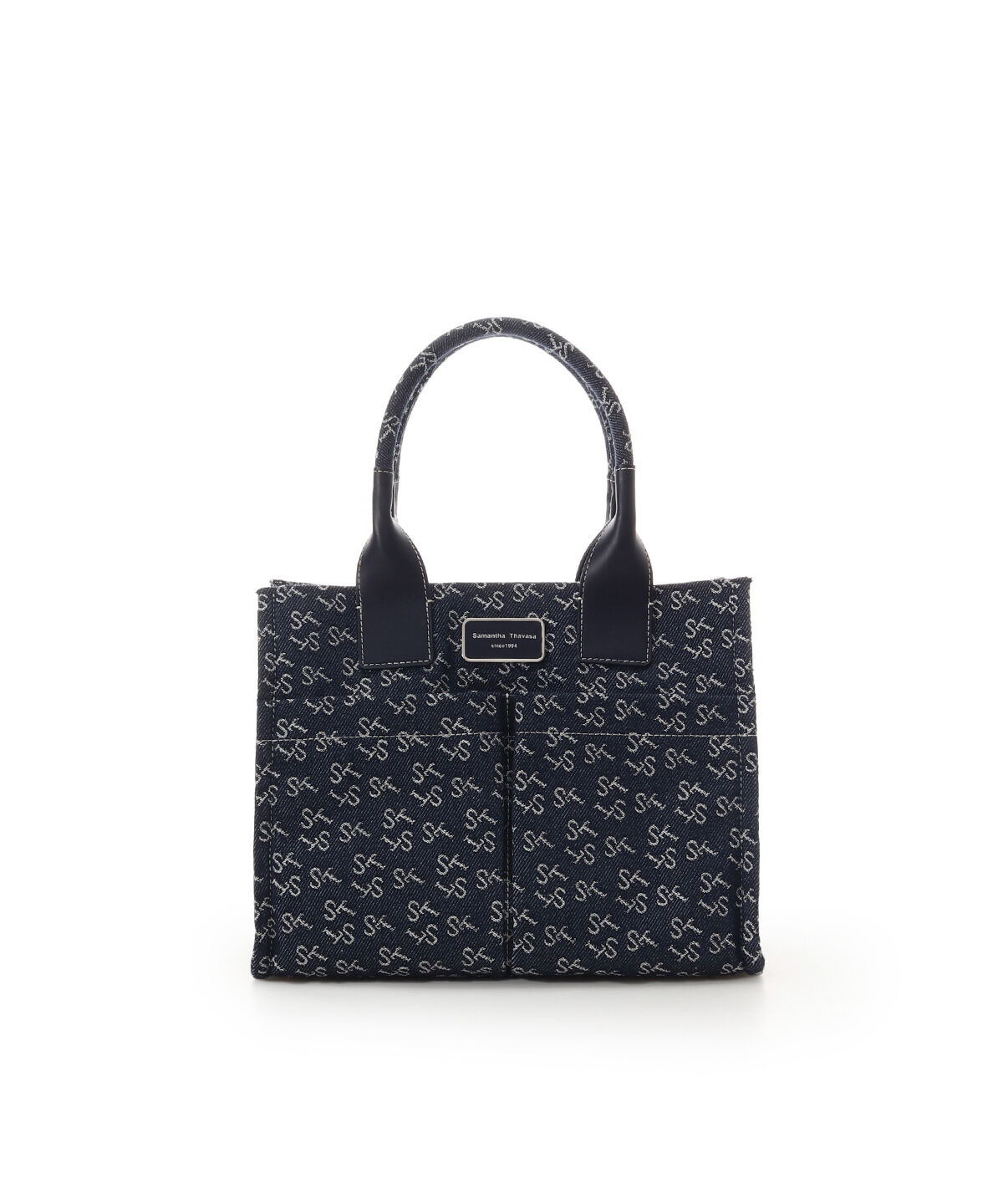 Samantha Thavasa「Denim ST Jacquard Ⅱ ハンドバッグ」|ハンドバッグ|ネイビー