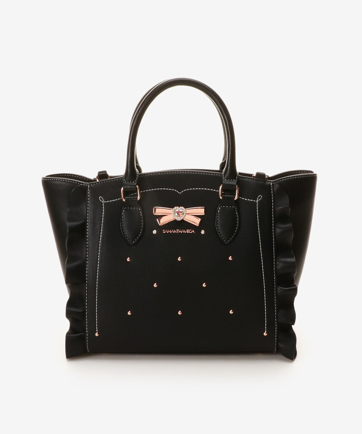 Samantha Vega「リボンスタッズフラッター(小)」|ハンドバッグ|