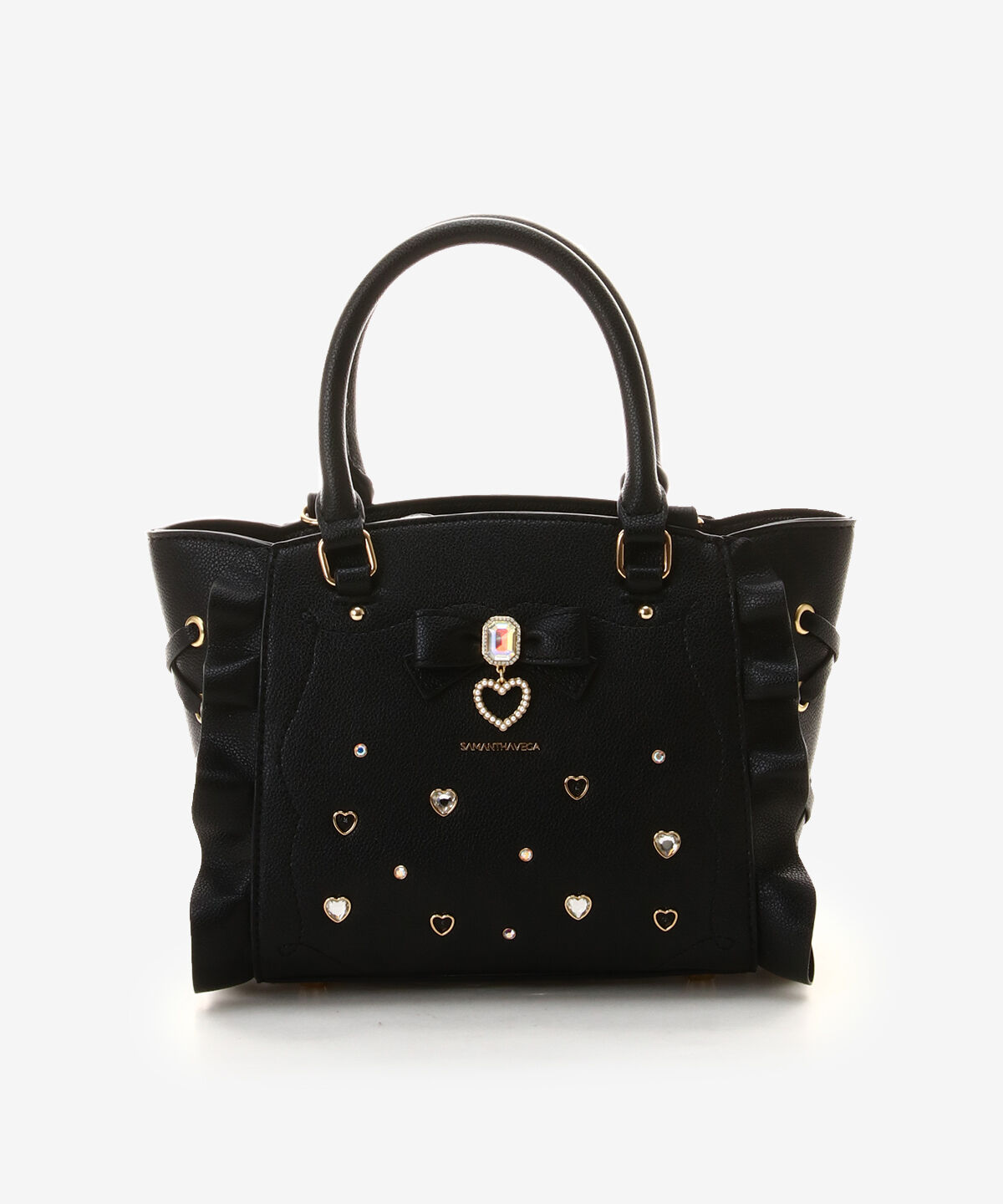 Samantha Vega「サイドレースアップリボンビジューミニフラッター」|ショルダー・メッセンジャー|