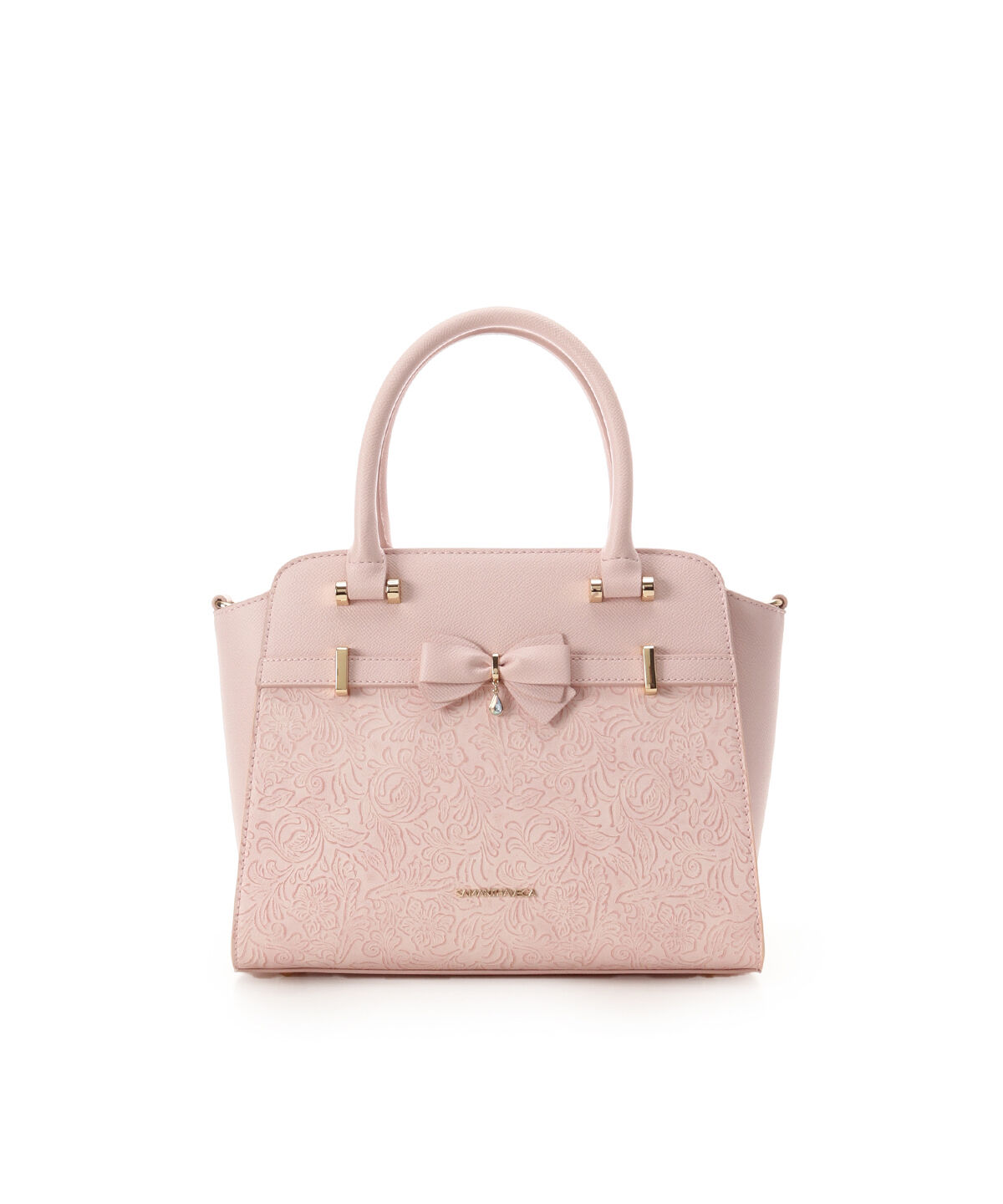 Samantha Vega「フローラルアクセントリボンハンドバッグ」|ハンドバッグ|