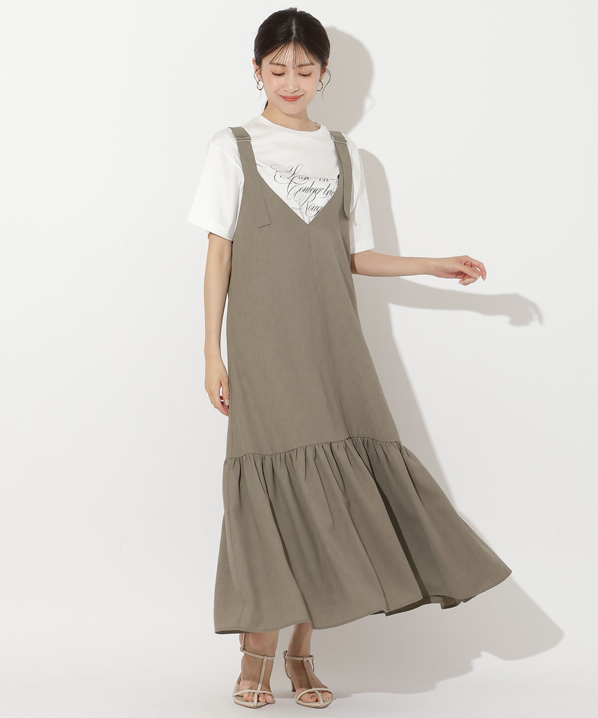 アンドクチュール「フリルギャザー切替ジャンスカ」|ワンピース|