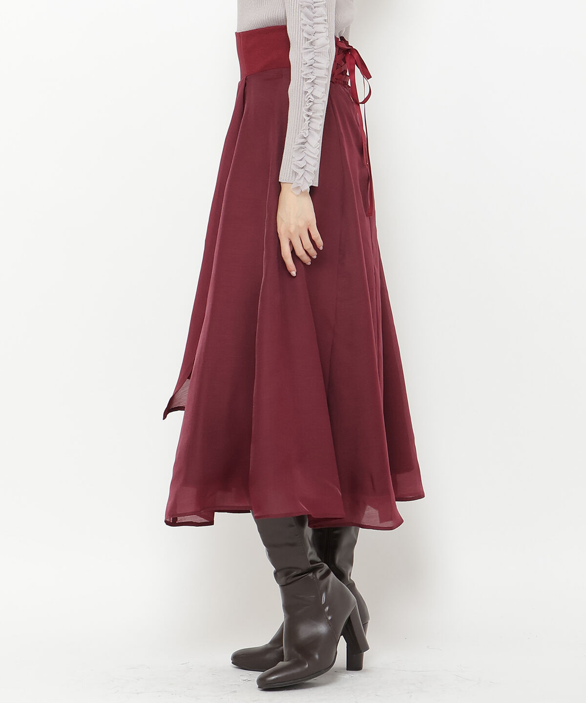 アンドクチュール「アシメシアーラッフルスカート」|フレア|