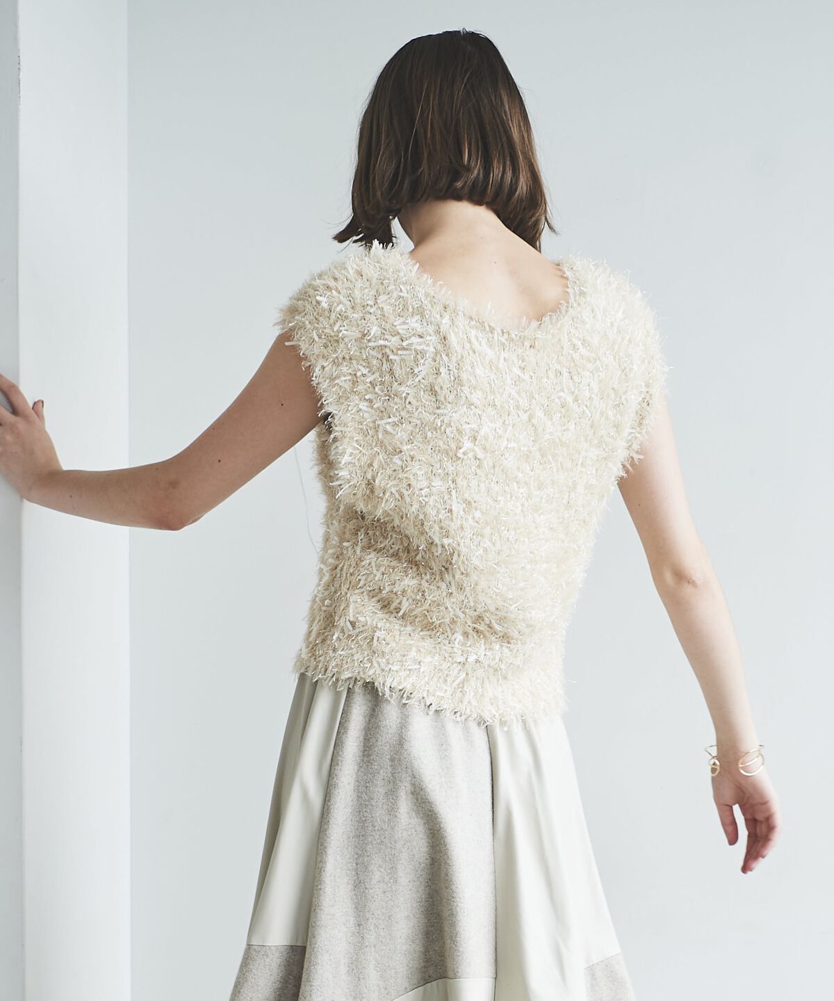 アンドクチュール「ふわニットノースリラメプルオーバー」|ニット・セーター|