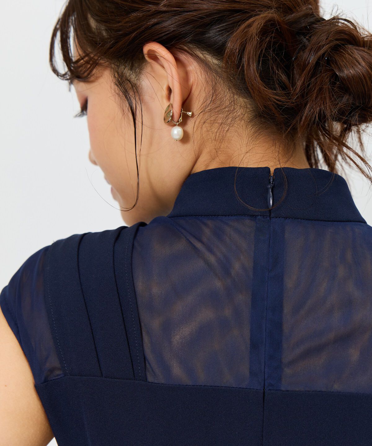 アンドクチュール「アシメショルダーリボンオールインワン」|オールインワン|