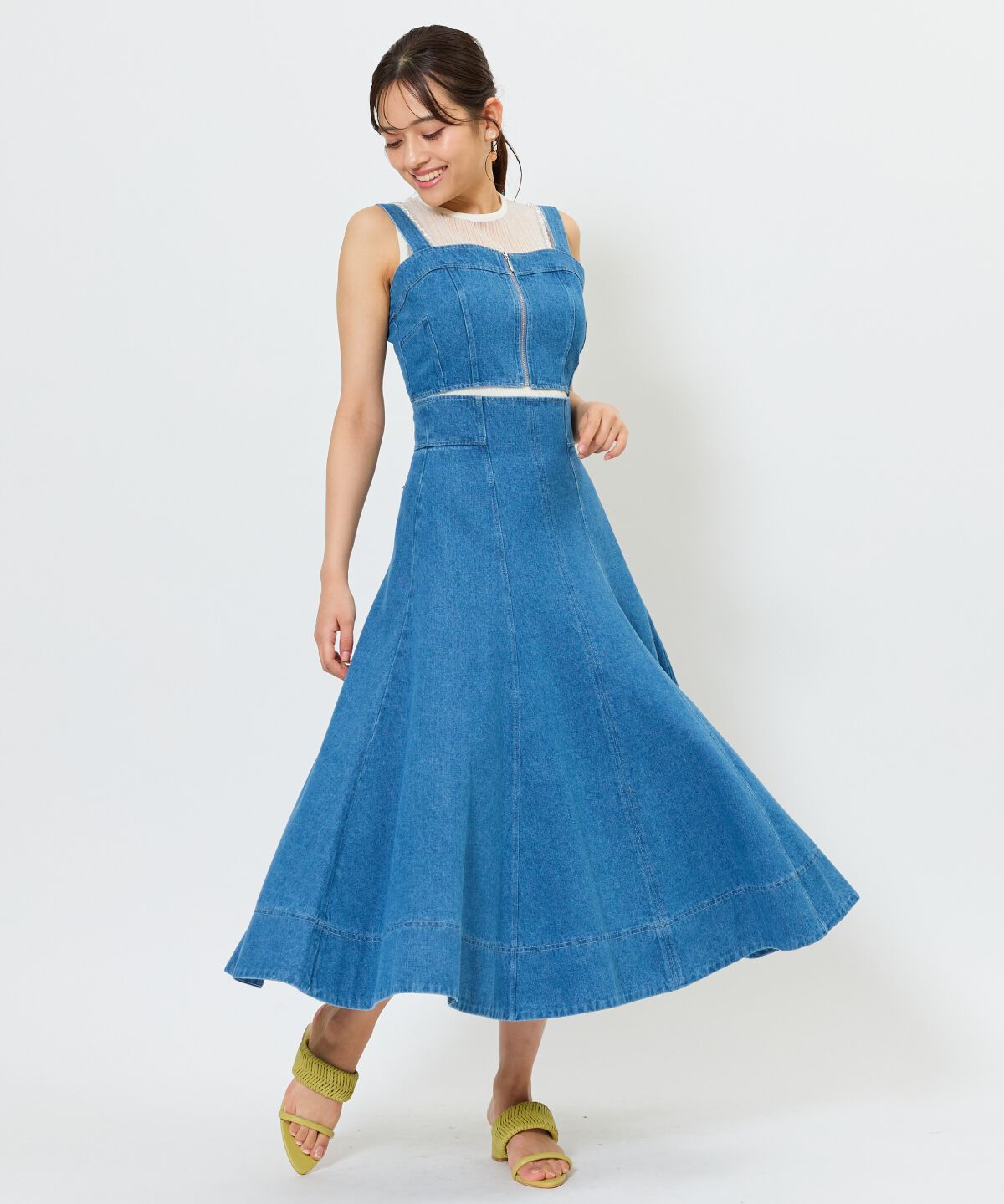 アンドクチュール「ウォッシュドデニムセットアップ」|ワンピース|