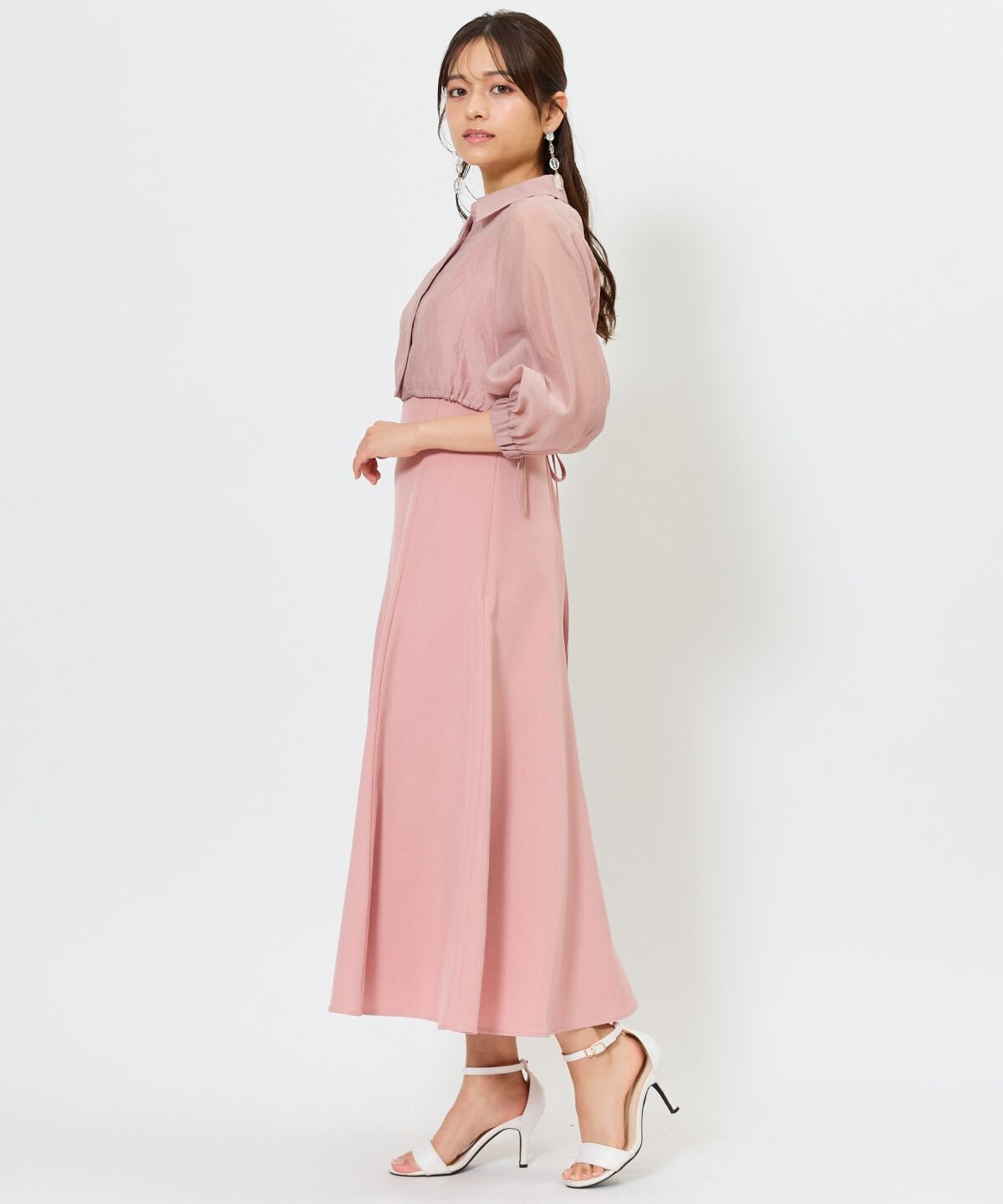 アンドクチュール「シアーシャツ＆ワンピースSET」|ワンピース|