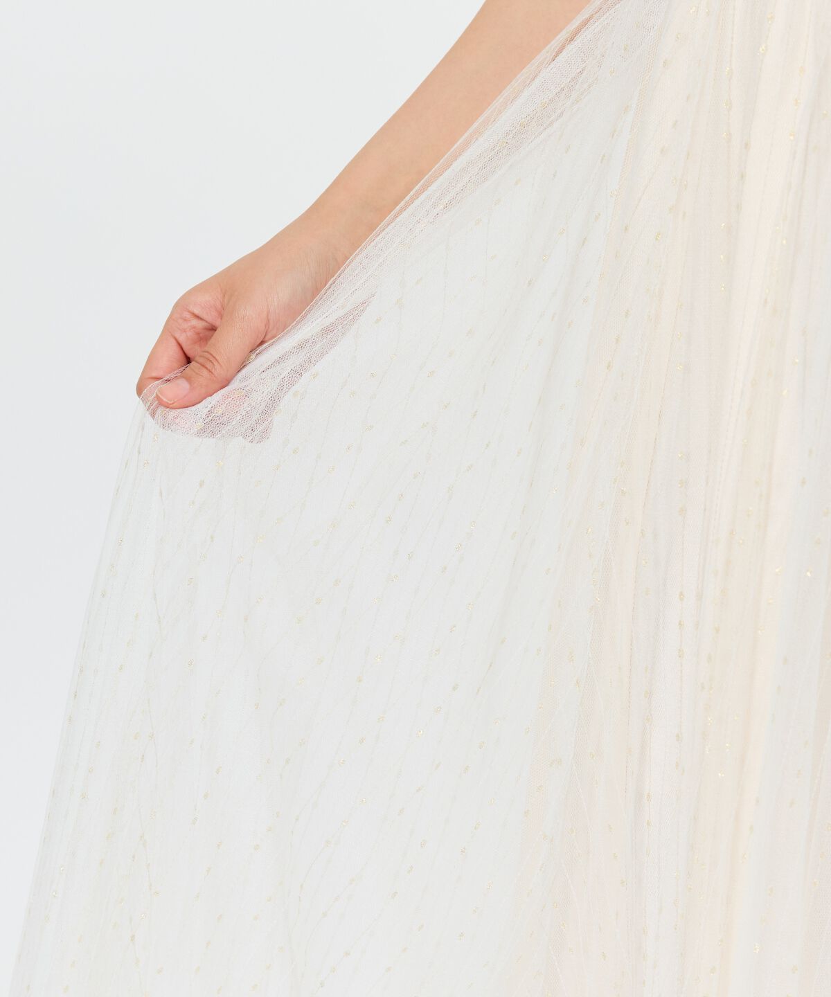 アンドクチュール「ラメストライプチュールフレアスカート」|フレア|