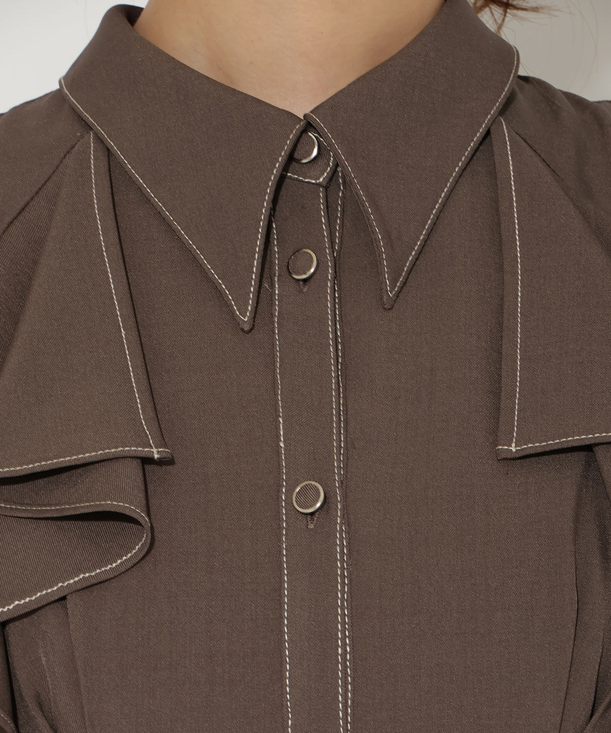 アンドクチュール「フリルケープ7分袖ワンピース」|ワンピース|