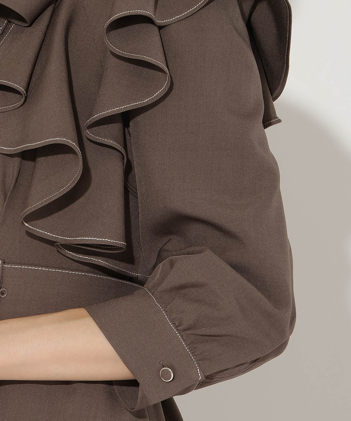 アンドクチュール「フリルケープ7分袖ワンピース」|ワンピース|